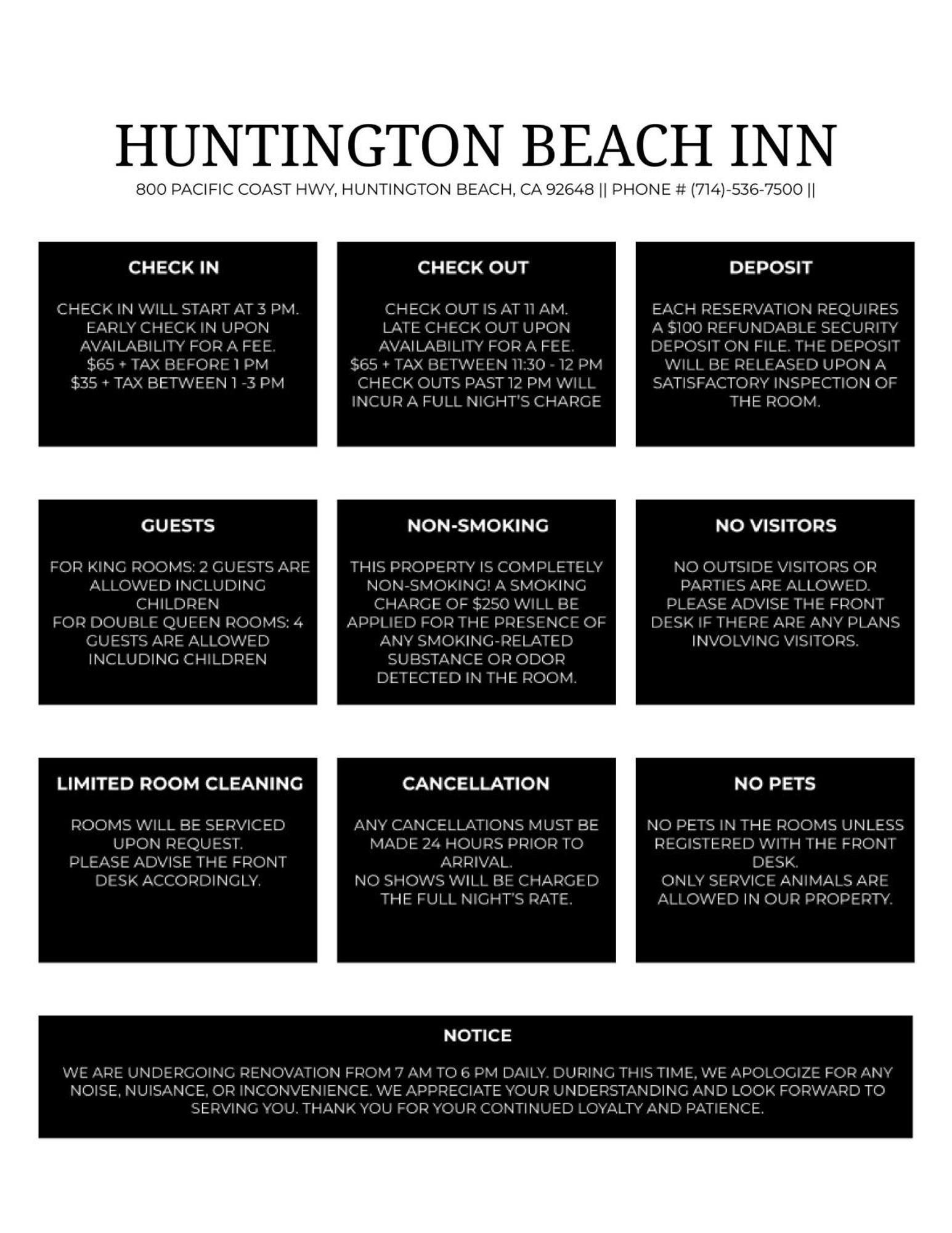 Huntington Beach Inn Eksteriør billede