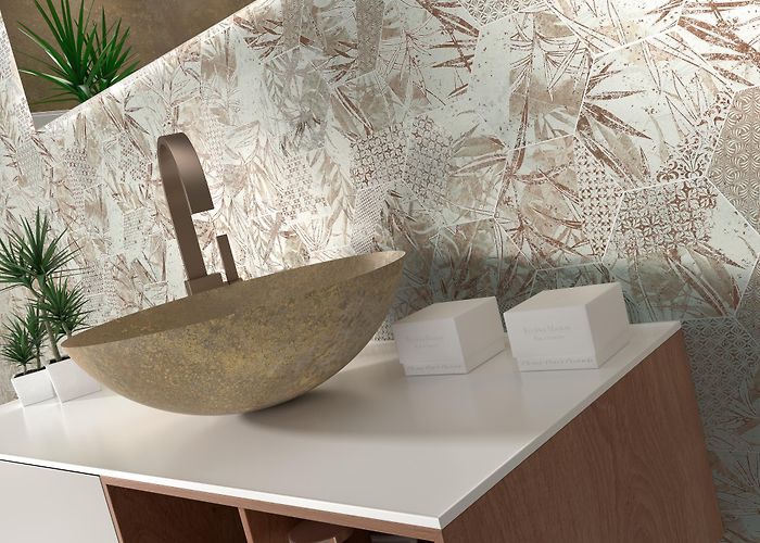 Riviera Shopping Mall Tile porcelain MAGNET TROPIC COPPER/FROZEN 15X17 ▻ DUNE photo