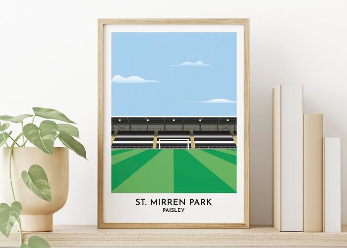 St Mirren FC St. Mirren Football Art St. Mirren Park Paisley Football Gifts for ... photo