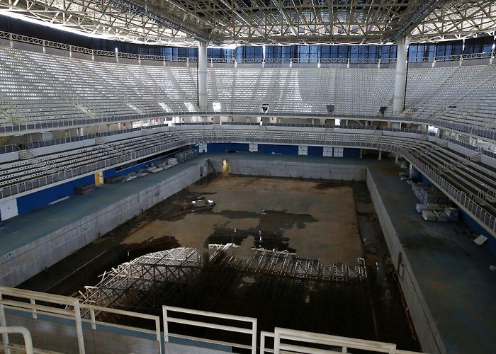 Olympic Aquatics Stadium Arenas in Rio falling apart after the Olympic Games - ABC News photo