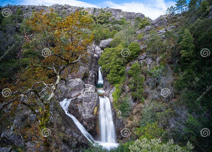 Arado Waterfall View of the Cascata Do Arado Waterfalls in the Peneda-Geres ... photo