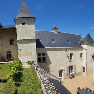 Logis Escale Vue Loire, Piscine Semi-Troglodyte Villa Treves-Cunault Exterior photo