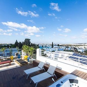 Panoramic View Enjoy A Jacuzzi In Sidi Bou Said Lejlighed Dar Salah Bey Exterior photo