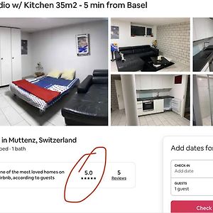 Basel - 5 Mins Away - Modern Basement Studio With Kitchen 35M2 In Muttenz Lejlighed Exterior photo