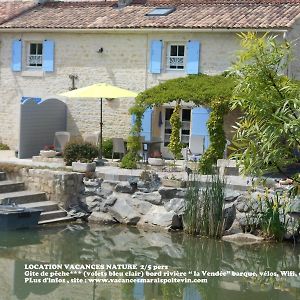 Marais Poitevin Gite "Volets Bleu Clair" Peche ,Barque, Velos, Wifi, Linge, Cheminee, Cuisine, Terrain De Boules Villa La Taillee Exterior photo