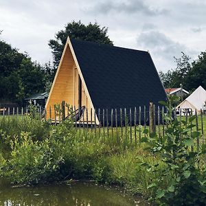 A-Frame Vijverhuisje Met Uitzicht Over De Vijver Villa Jubbega-Schurega Exterior photo