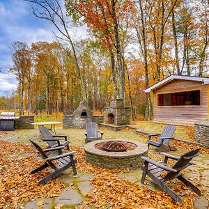 Private Hot Tub On 10 Acres Cozy Catskill Getaway Villa Exterior photo