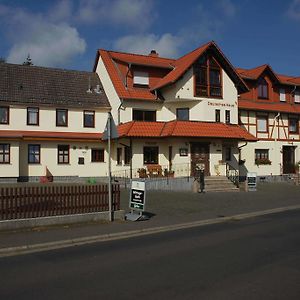 Deutsches Haus Hotel Restaurant Gastwirtschaft Biergarten Am Radweg Bermuthshain Exterior photo